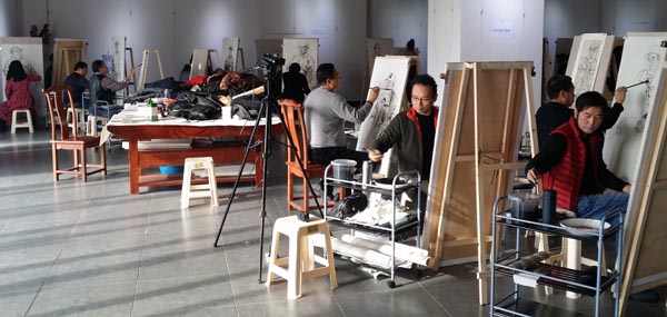 任惠中2014年山东招远写生现场及作品欣赏