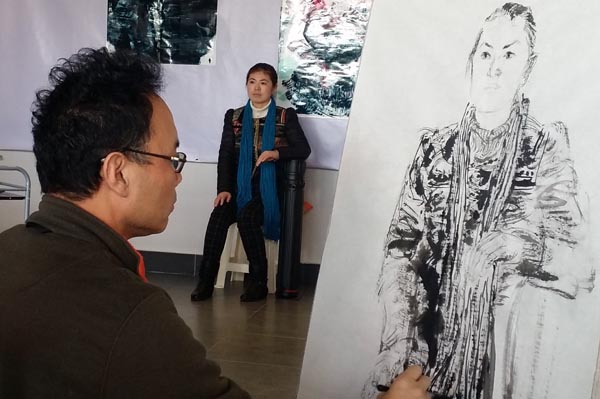 任惠中2014年山东招远写生现场及作品欣赏