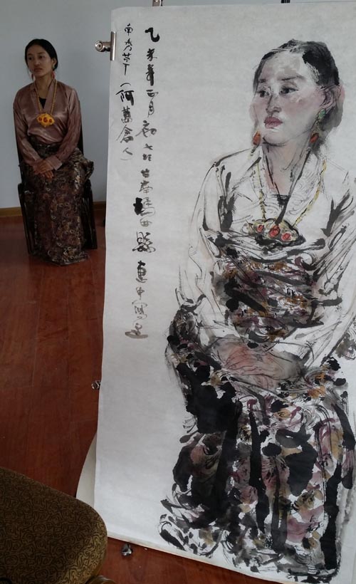 任惠中《甘南藏区写生》现场及作品欣赏