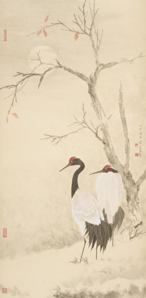 宋宏家《寒林雪照》