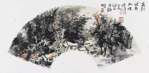 《高树蝉声入晚云》 34x68cm 2014年