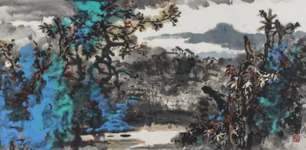 《秋艳》 45x92cm  2000年