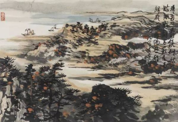 《漠漠霜林》 42x61cm 2010年