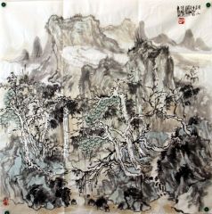 作品桂山行习图