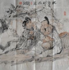 作品杯酒赋梅图