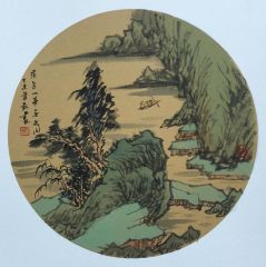 作品山水扇面