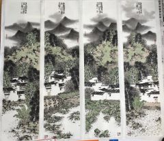 作品山水四条屏
