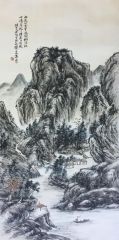 作品雨过山含翠  迎风树作秋