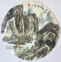 钟纪明《江畔人家》