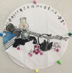 郝光作品书案古今书