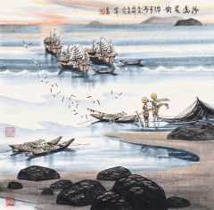 作品沙岛晨韵