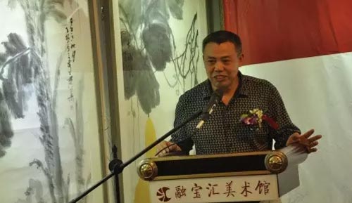 参展艺术家胡光胜在开幕式上发言.jpg