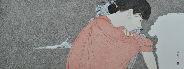 彼岸花开 45㎝120㎝ 纸本设色 2015年.jpg