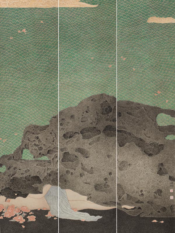 田野《桃花源之云水谣》140cm190cm 2015年 纸本重彩.jpg