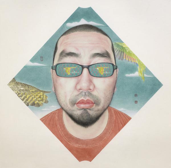 欧阳光  《知识分子》 纸本 66x66cm 2014年.jpg