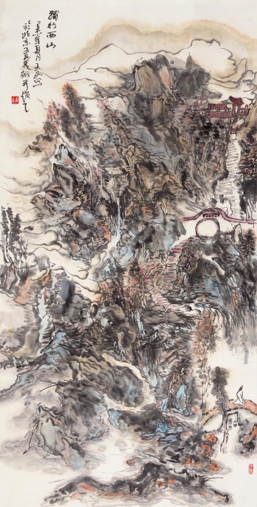 独行西山136X68CM.jpg