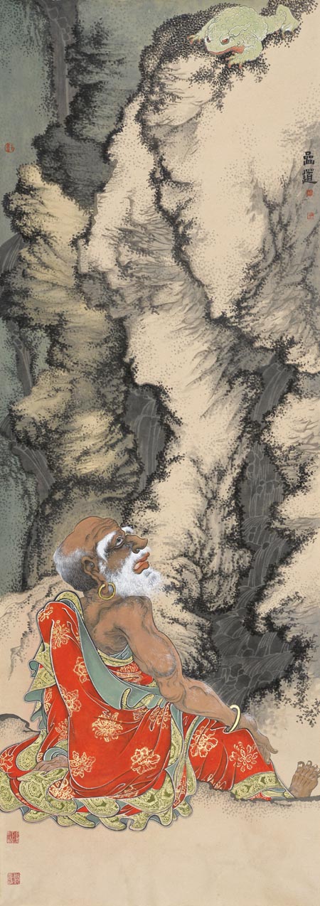 善无畏法影   尺寸98.230cm   2015年.JPG