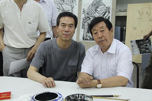 1，2011年6月，郭山泽与刘大为老师在国家画院1.JPG