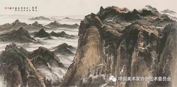 许钦松 《东山远望》 中国画.jpg
