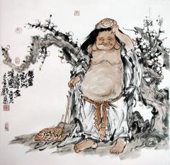 张立奎作品仙童刘海喜得金蟾图