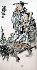 张立奎作品观渔图