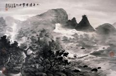 周逢俊作品小舟晃苦梦中行
