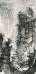 周逢俊作品九龙瀑图夏