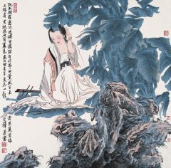 周一新作品芭蕉叶绿上娥眉