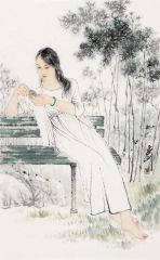 孟刚作品雨洗娟娟净，风吹细细香
