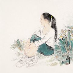 孟刚作品为有神仙骨，风姿寒更多