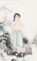 孟刚作品灵山多秀色，空水共氤氲