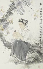 孟刚作品翠蔓点残雪，清香度微风