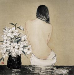孟刚作品百合花