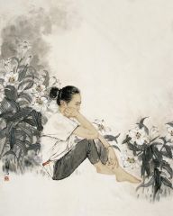 孟刚作品百合