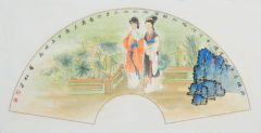 崔虹作品扇面