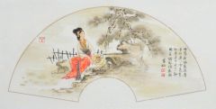 崔虹作品扇面