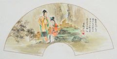 崔虹作品扇面