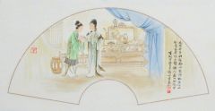 崔虹作品扇面