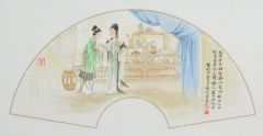 崔虹作品扇面