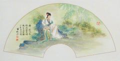崔虹作品扇面