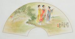 崔虹作品扇面