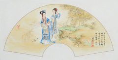 崔虹作品扇面