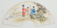 崔虹作品扇面