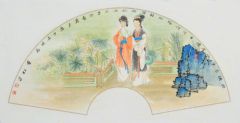崔虹作品扇面