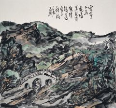 范扬作品云台山乌龙沟黑龙潭桥