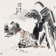 李东星作品清琴横床 浊酒一壶