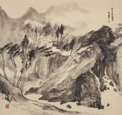 李博作品空山过雨