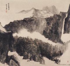 李博作品秋山过雨静