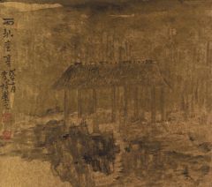 李博作品西湖山水册之四