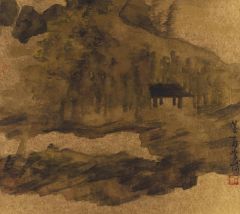李博作品西湖山水册之一